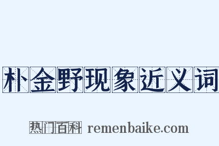 朴金野现象近义词是什么意思的图片